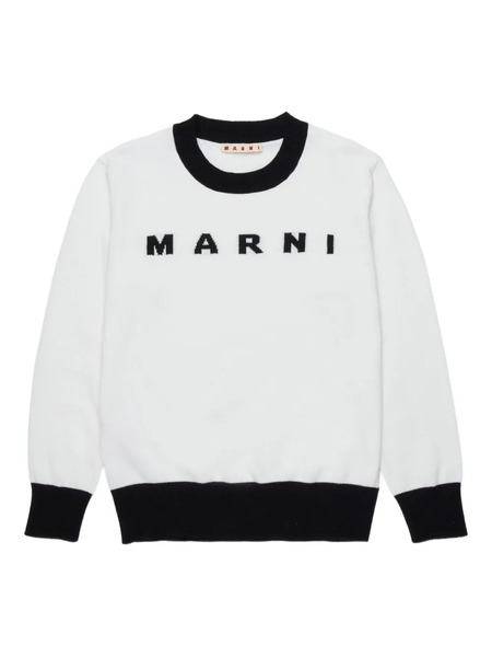  Marni Kids Logo Sweater - White 