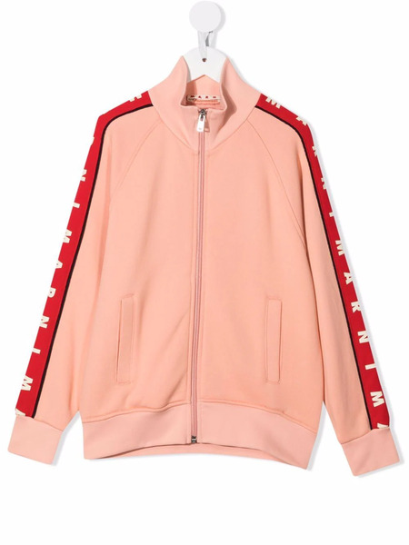  Marni Kids Logo-trim Bomber Jacket - Orange 