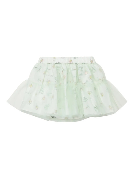  Marni Kids Ruffled Floral Skirt - White 