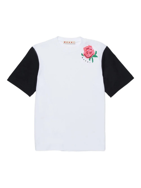  Marni Kids Sequin-rose T-shirt - White 