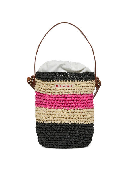  Marni Kids Striped Bag - Black 