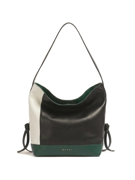  Marni Large Pod 2.0 Leather Shoulder Bag - Black 