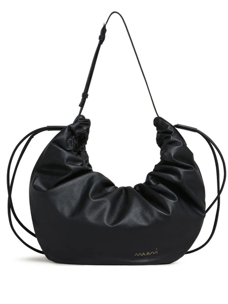  Marni Leather Hobo Bag - Black 