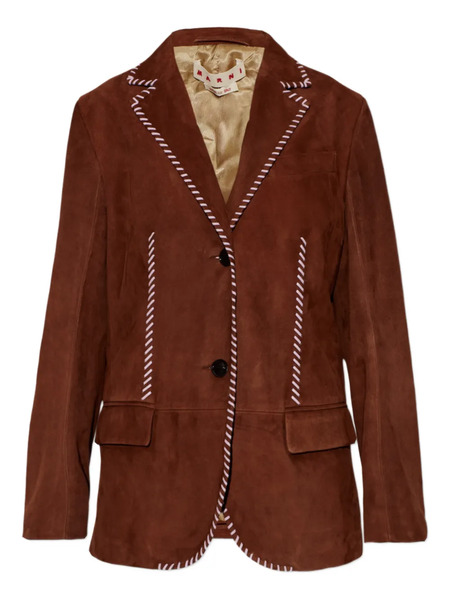  Marni Leather Jacket - Brown 