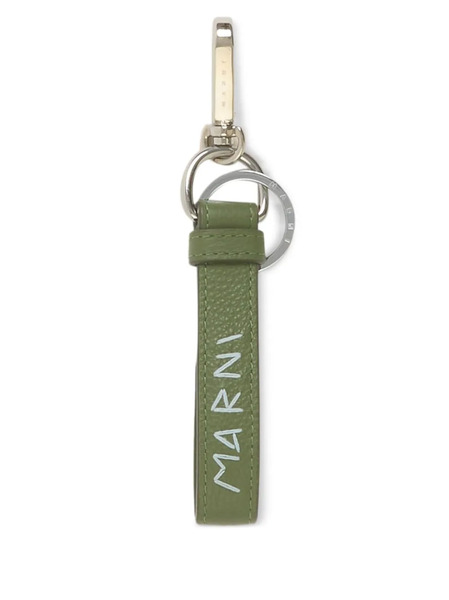 Marni Leather Keyring - Green 
