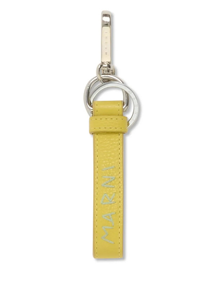  Marni Leather Keyring - Yellow 