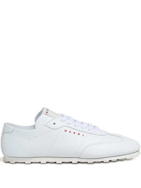  Marni Leather Lace-up Sneakers - White 