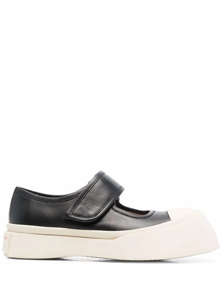  Marni Leather Mary Jane Pumps - Black 