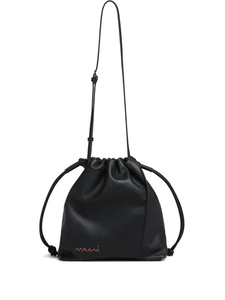  Marni Leather Shoulder Bag - Black 