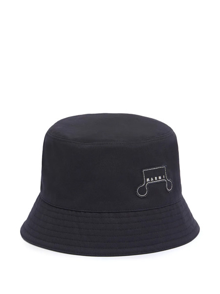  Marni Logo-appliqué Bucket Hat - Blue 