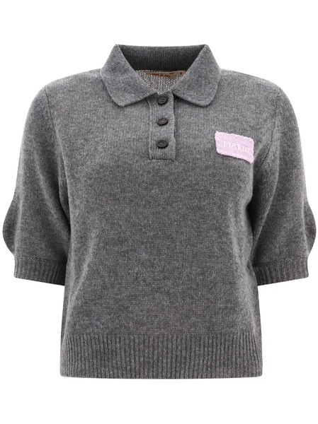  Marni Logo-appliqué Cashmere Sweater - Grey 