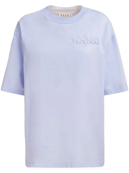  Marni Logo Embossed T-shirt - Blue 
