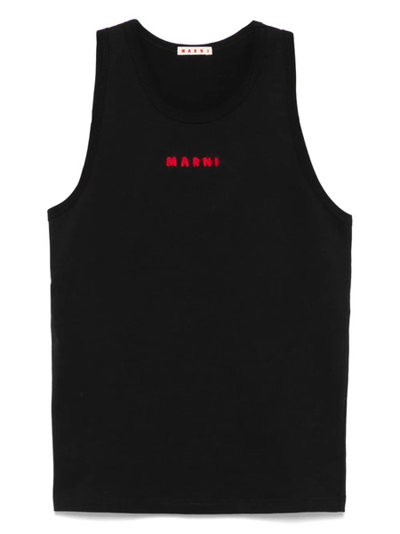  Marni Logo-embroidered Tank Top - Black 