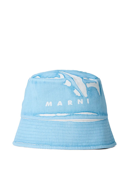  Marni Logo-motif Bucket Hat - Blue 
