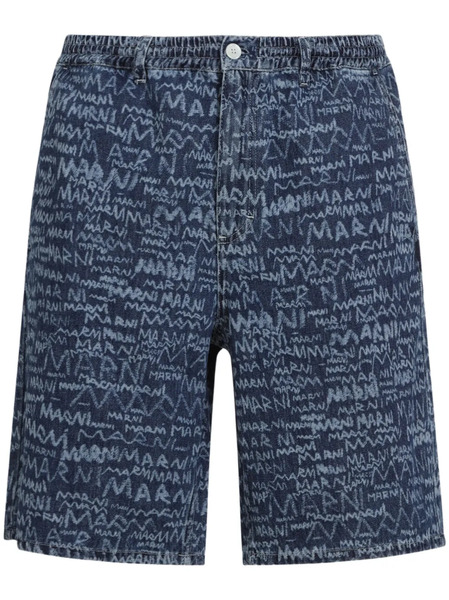  Marni Logo-print Shorts - Blue 