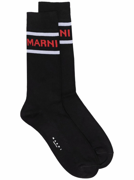  Marni Logo Print Socks - Black 