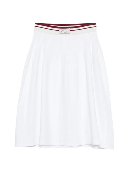  Marni Logo Waistband Skirt - White 