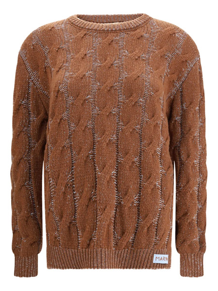  Marni Long-sleeved Cable-knit Sweater - Brown 