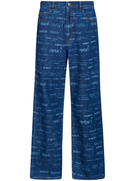  Marni Mega Marni Straight-leg Trousers - Blue 