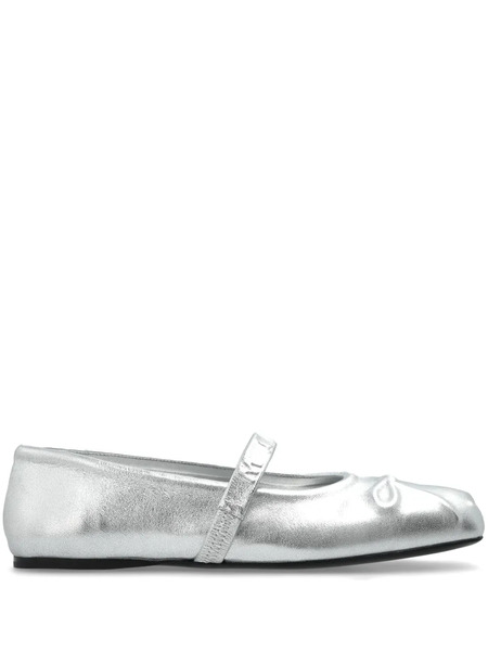  Marni Metallic Ballerina Shoes - Silver 