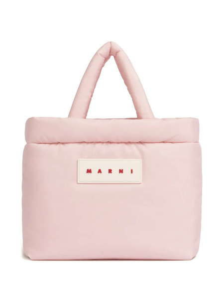  Marni Padded Logo-patch Tote Bag - Pink 