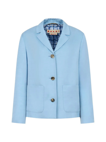  Marni Patch-pocket Single-breasted Jacket - Blue 