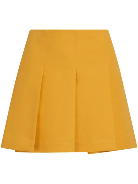  Marni Pleated Cotton Miniskirt - Yellow 