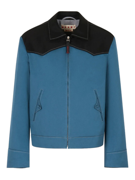  Marni Pointed Zip-fastening Jacket - Blue 