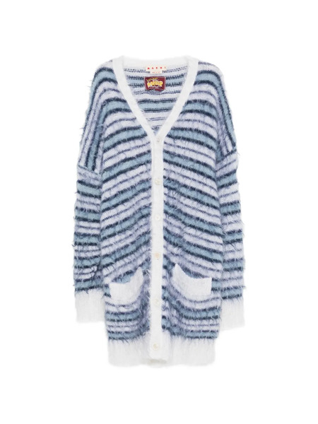  Marni Pre-owned Striped Mohair Cardigan - White 