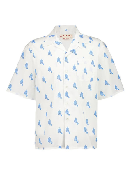 Marni Printed Short-sleeves Shirt - White 