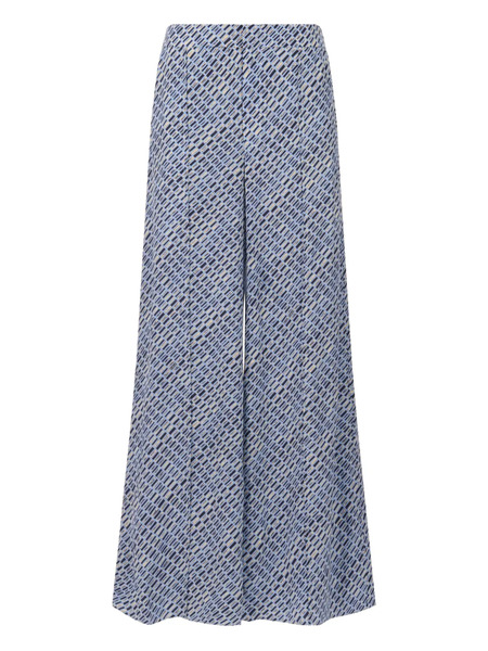  Marni Printed Silk Trousers - Blue 