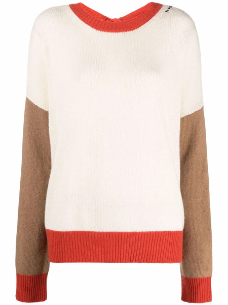  Marni Rear Tie-fastening Jumper - Neutrals 