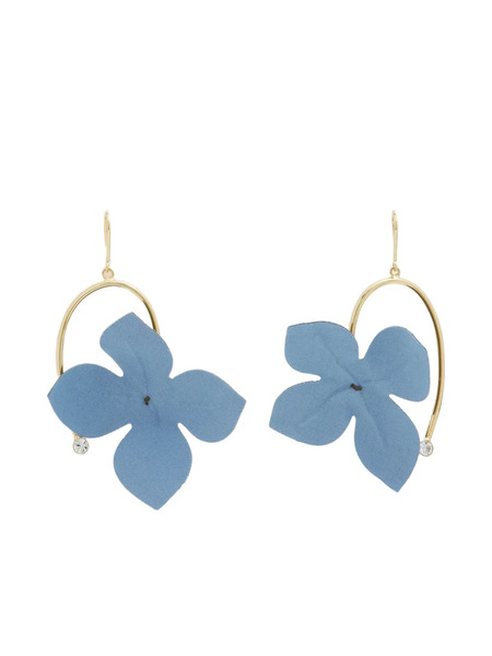  Marni Rhinestone-flower Pendant Earrings - Gold 