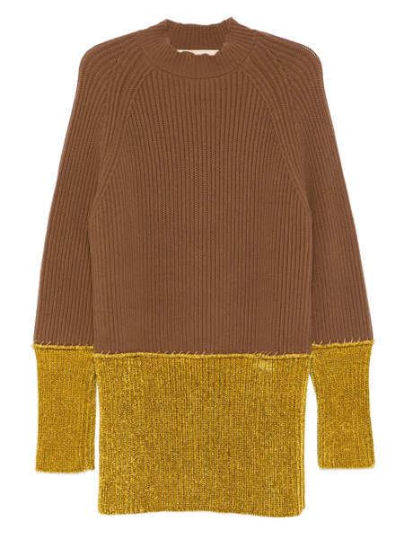  Marni Ribbed Colour-block Sweater - Brown 