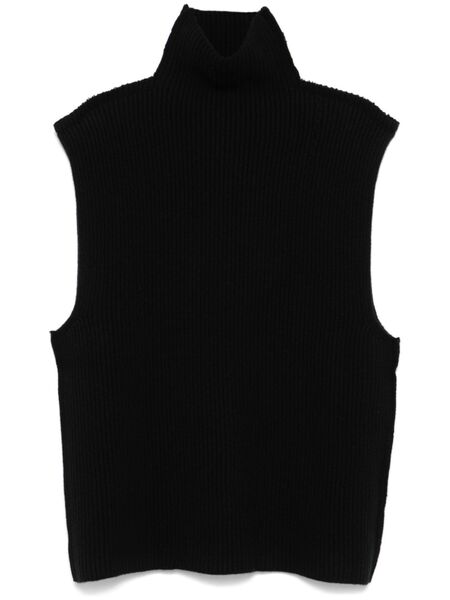  Marni Ribbed Virgin Wool Vest - Black 