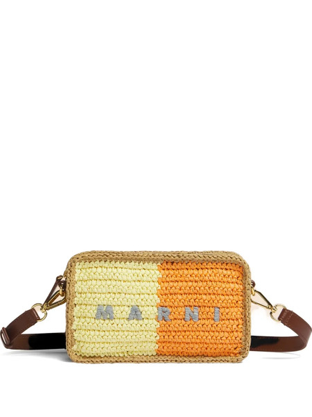  Marni Seaside Colour-block Camera Bag - Brown 