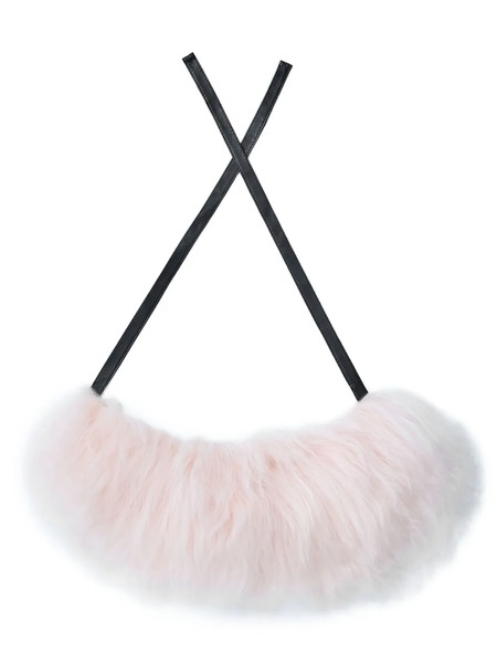  Marni Shearling Self-tie Scarf - Pink 