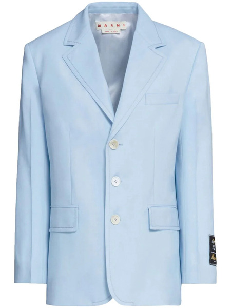  Marni Single-breasted Wool Blazer - Blue 