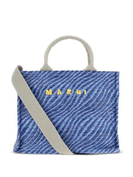  Marni Small Logo-detail Tote Bag - Blue 