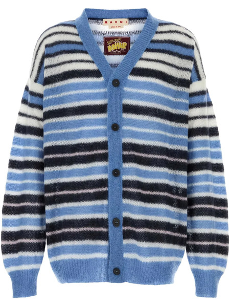  Marni Striped Cardigan - Blue 
