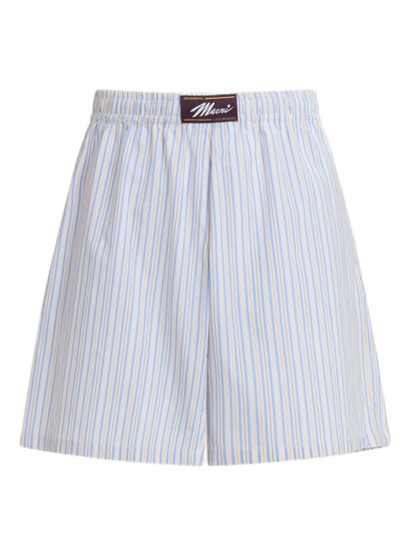  Marni Striped Elasticated-waist Swim Shorts - Blue 