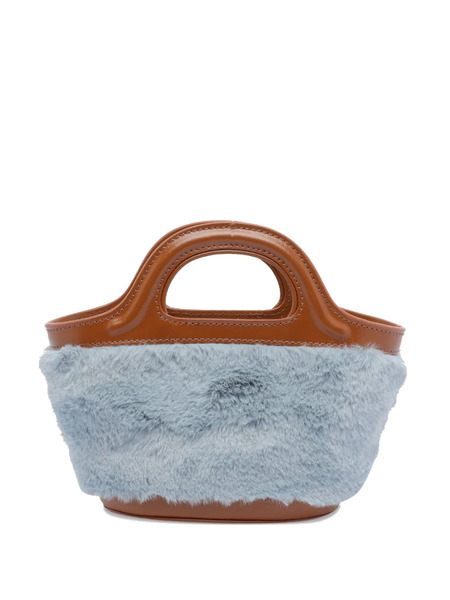  Marni Tropicalia Leather-trimmed Fur Clutch Bag - Blue 