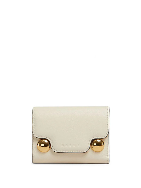  Marni Trunkaroo Tri-fold Leather Wallet - Neutrals 
