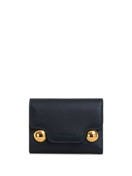  Marni Trunkaroo Trifold Leather Wallet - Black 
