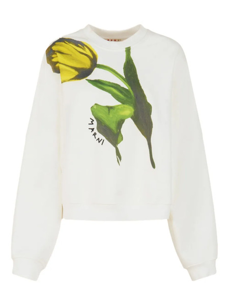  Marni Tulip-print Sweatshirt - White 