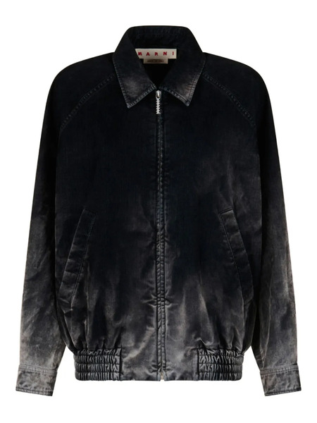  Marni Washed Zip-up Bomber Jacket - Black 