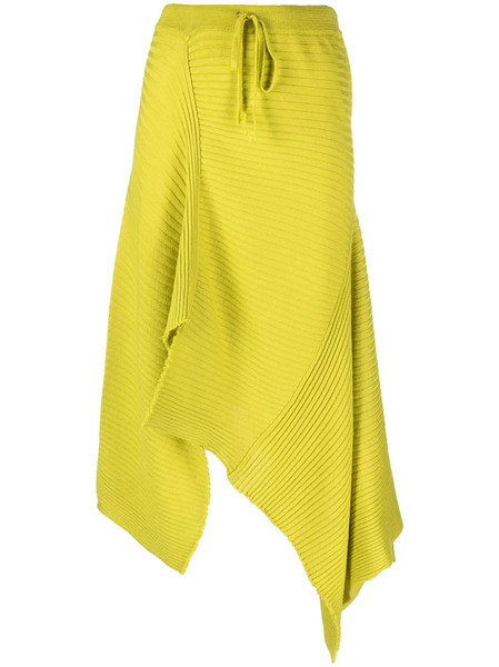  Marques'almeida Asymmetric Merino Midi Skirt - Green 