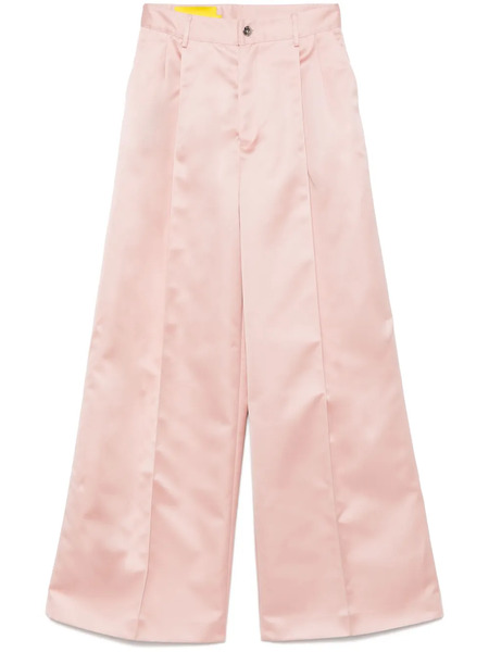  Marques'almeida Duchesse-satin Wide-leg Trousers - Pink 