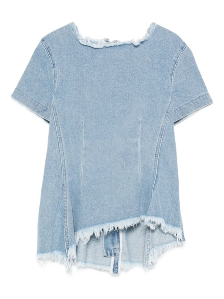  Marques'almeida Frayed-hem Top - Blue 