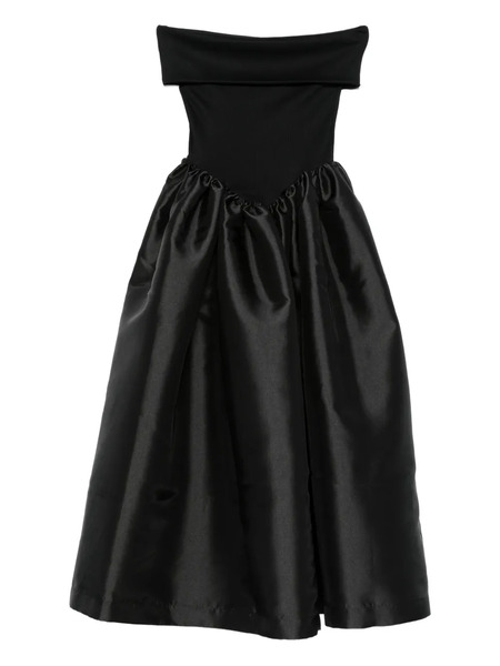  Marques'almeida Off-shoulder Midi Dress - Black 